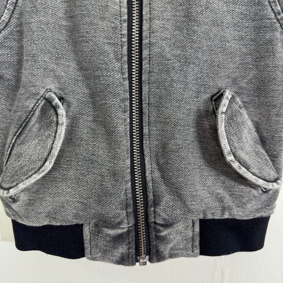 Adam + Yve Gray Cade Bomber Jacket Size 6-12 Months - Picture 5 of 10